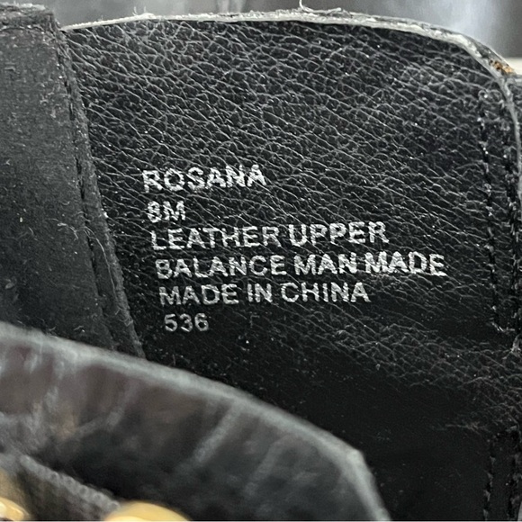 Steve Madden Womens Size 8 Rosana Black Leather Gladiator Sandals Stacked Heel - Picture 4 of 8